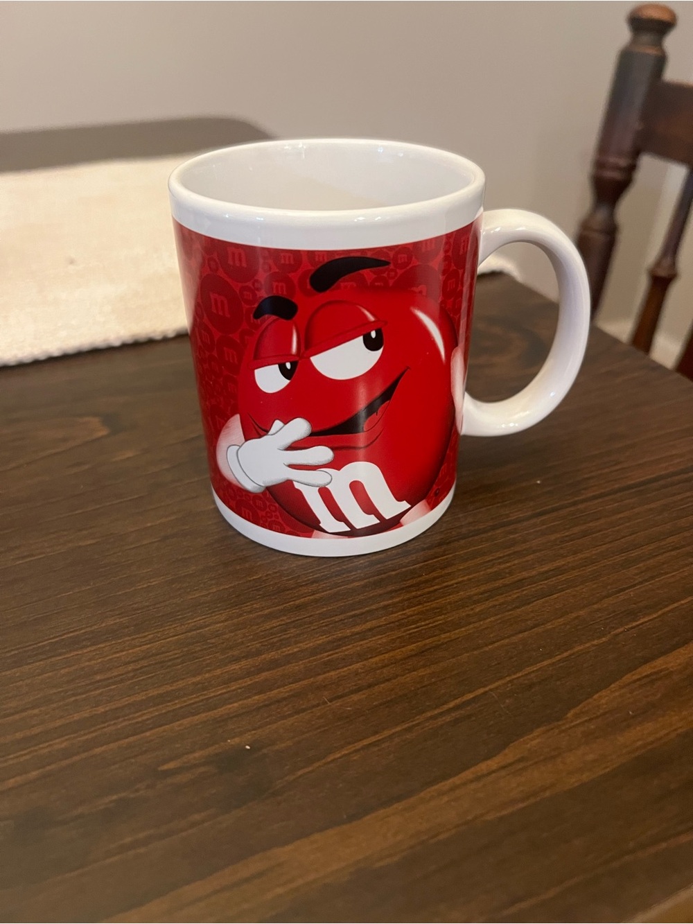 M&M'S Red Character Ceramic Mug with White Handle